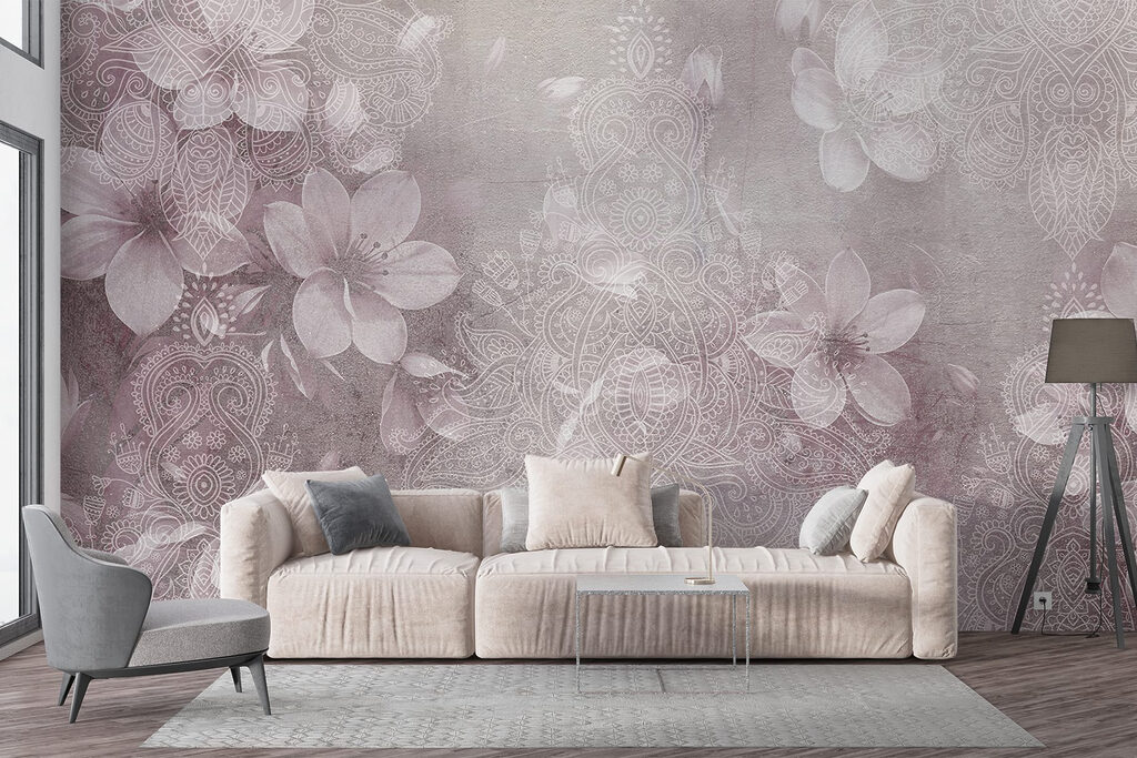Flores en fondo texturado — interior 4