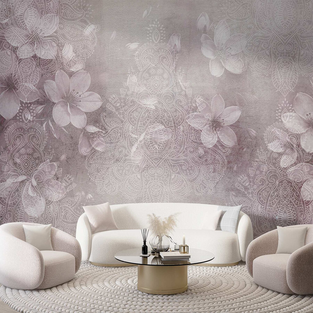 Flores en fondo texturado — interior 5