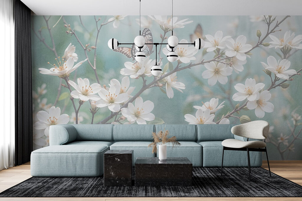 Mariposas en rama blanca — interior 4