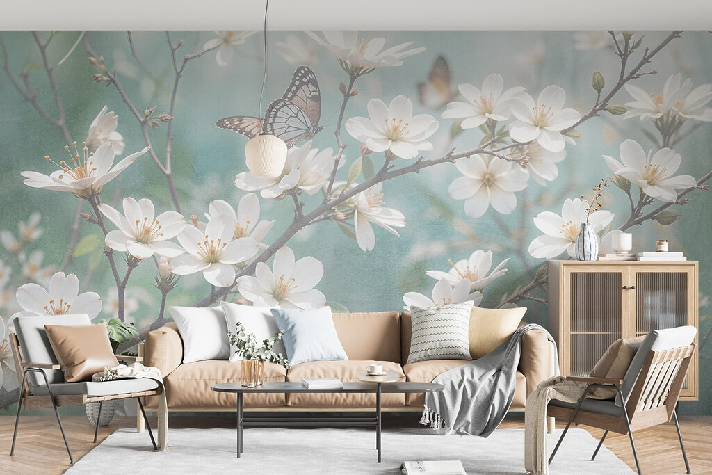 Mariposas en rama blanca — interior 5