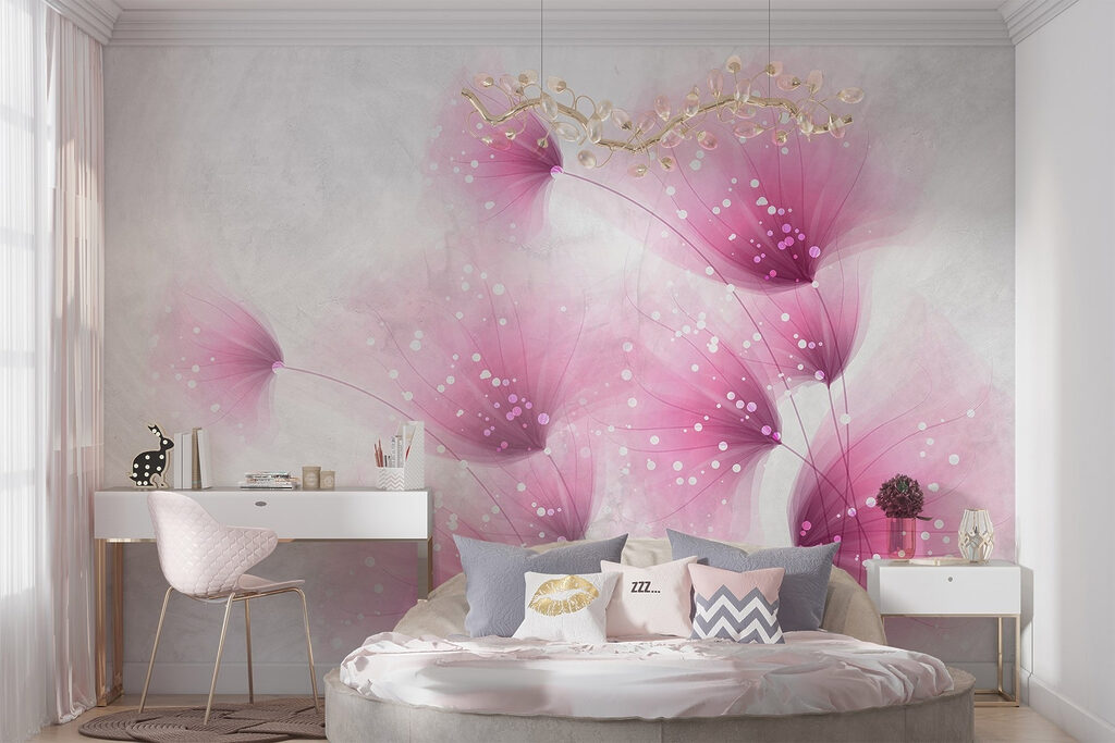 Flores rosas con destellos — interior 1