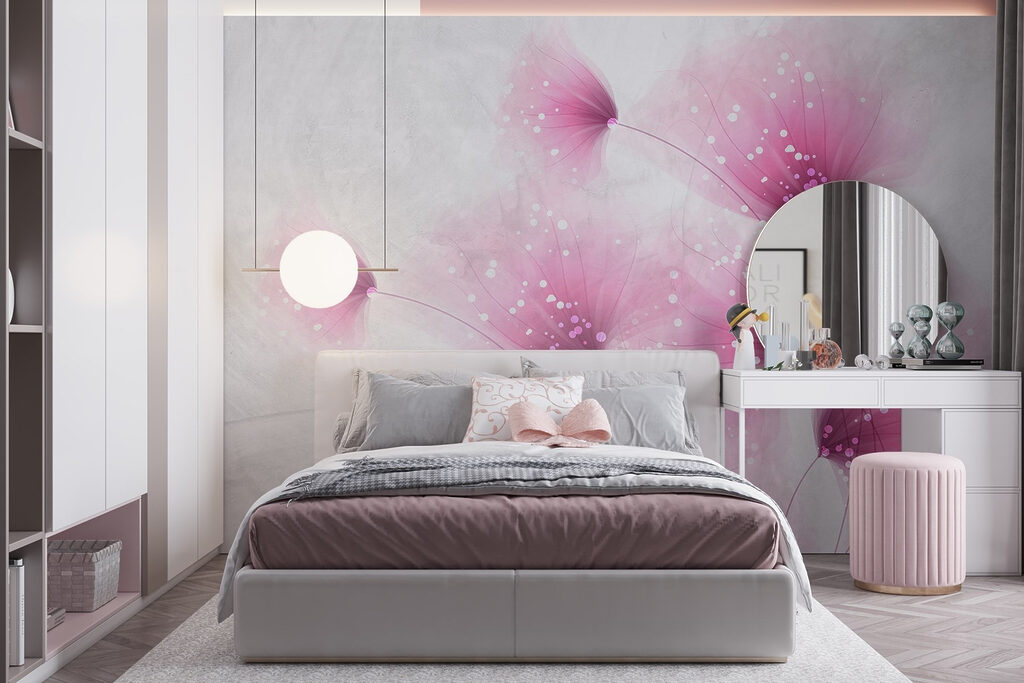 Flores rosas con destellos — interior 3