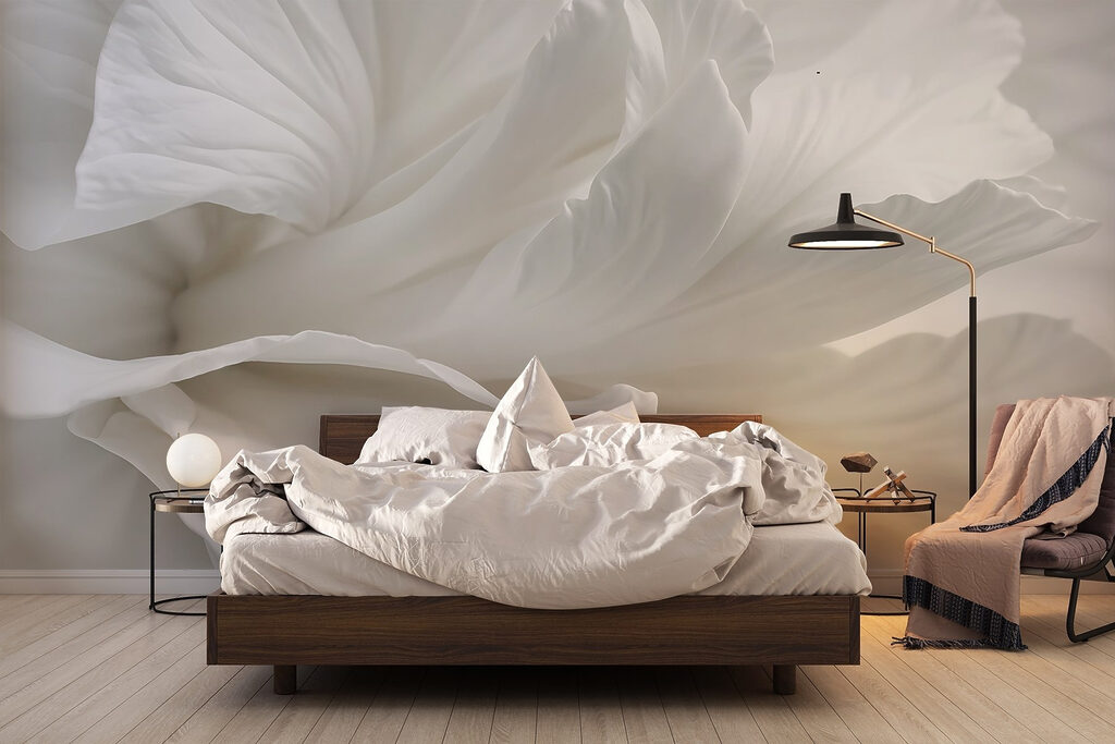Flor blanca de cerca — interior 2