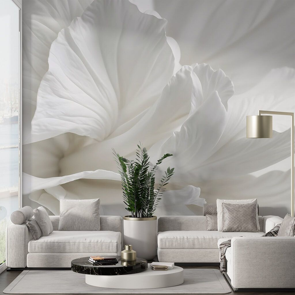 Flor blanca de cerca — interior 4