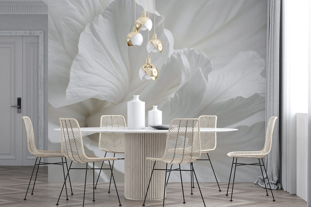 Flor blanca de cerca — interior 6
