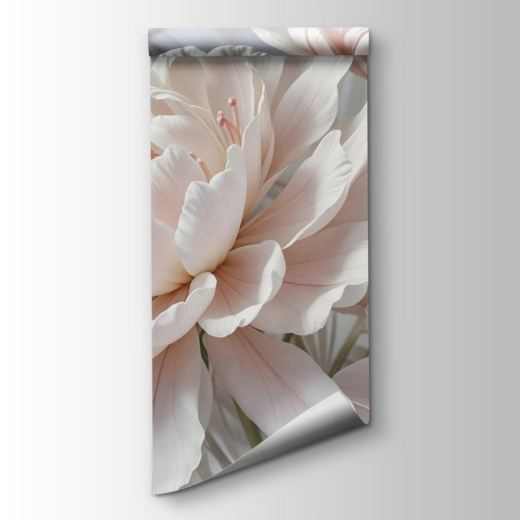 Flor blanca en rosa — vista del producto