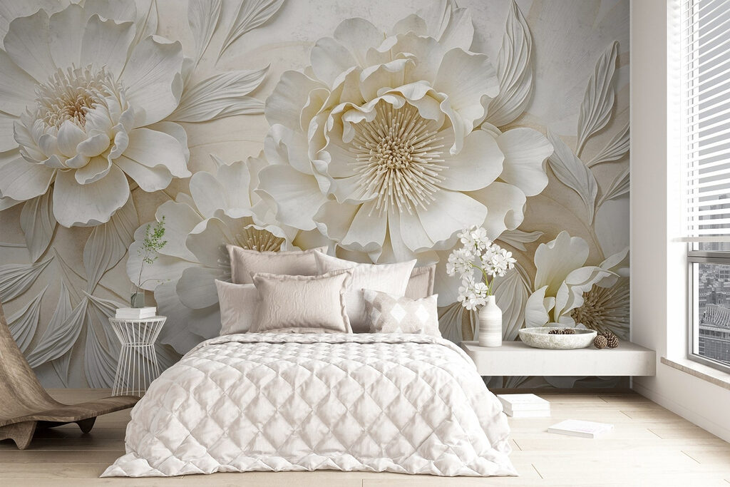 Flores blancas con oro — interior 1
