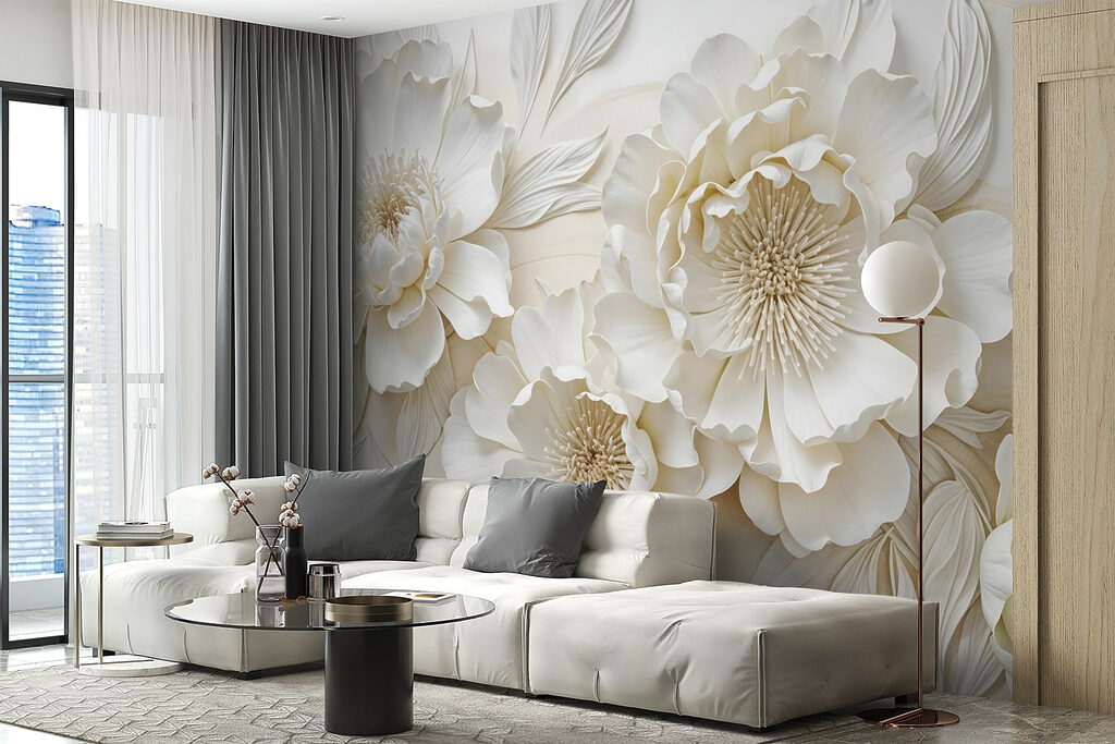 Flores blancas con oro — interior 4