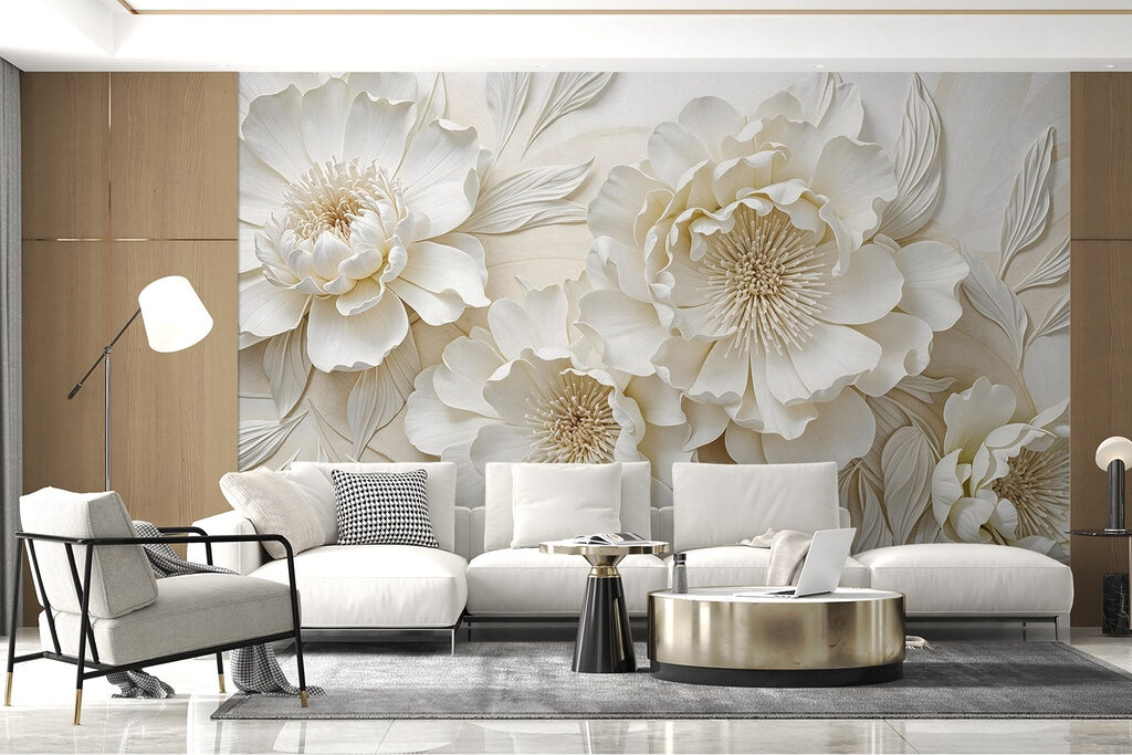 Flores blancas con oro — interior 5