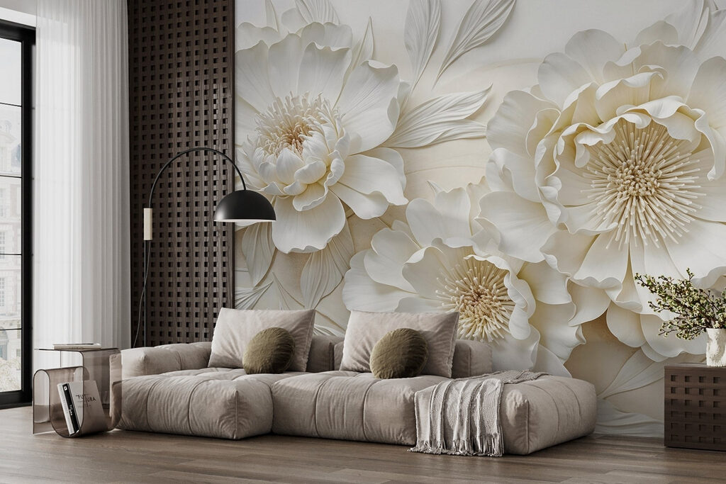 Flores blancas con oro — interior 6