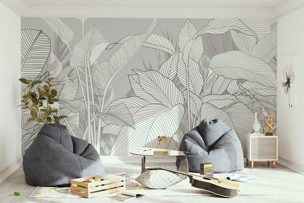 Hojas blancas con nervaduras — interior 5