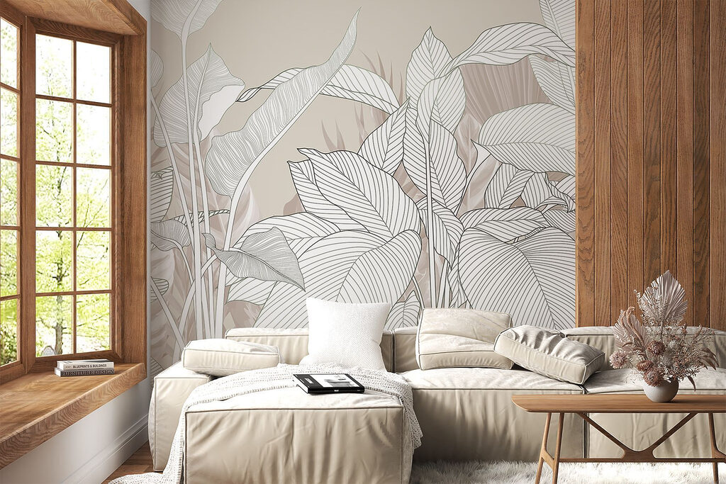 Hojas blancas con nervaduras — interior 3