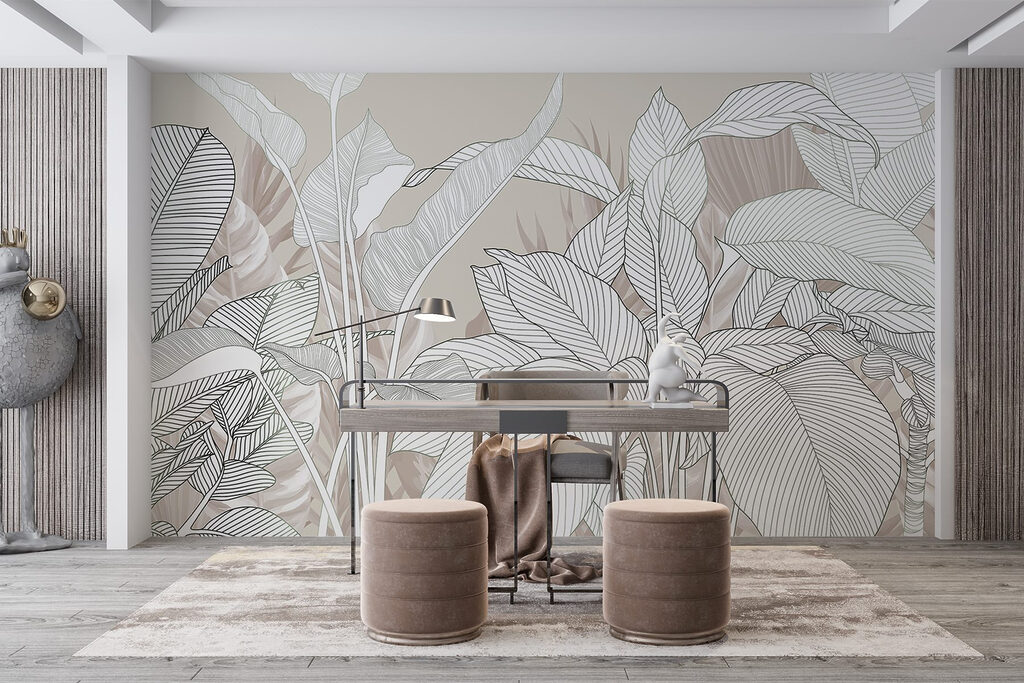 Hojas blancas con nervaduras — interior 6