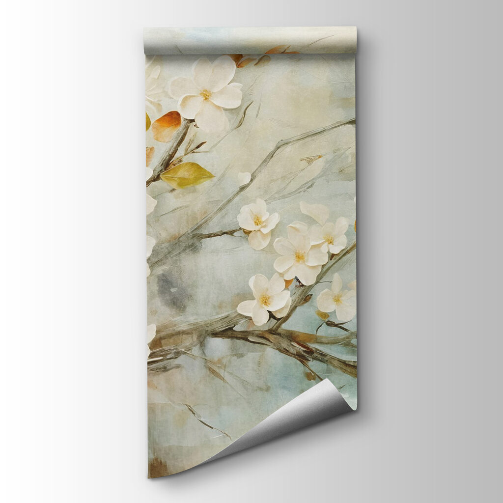Flores blancas y ocres — vista del producto