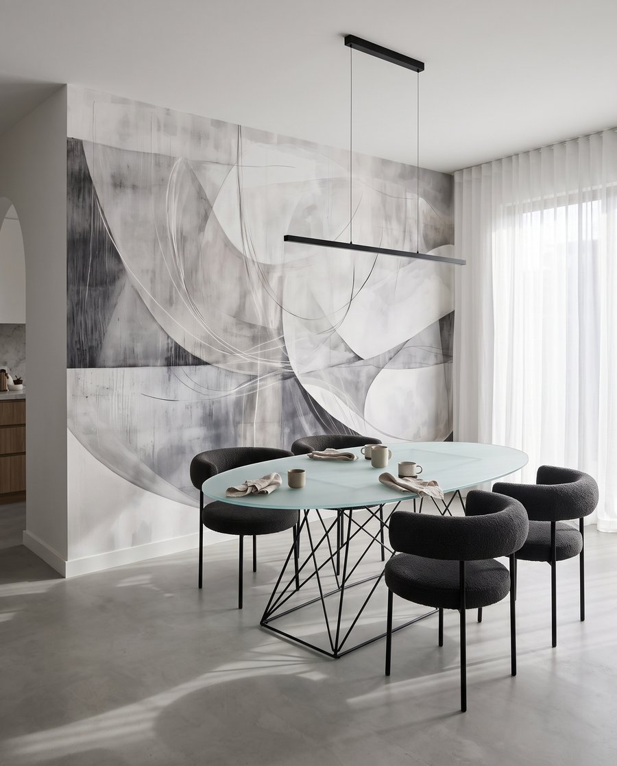 Arcos sobre planos translúcidos — interior 1