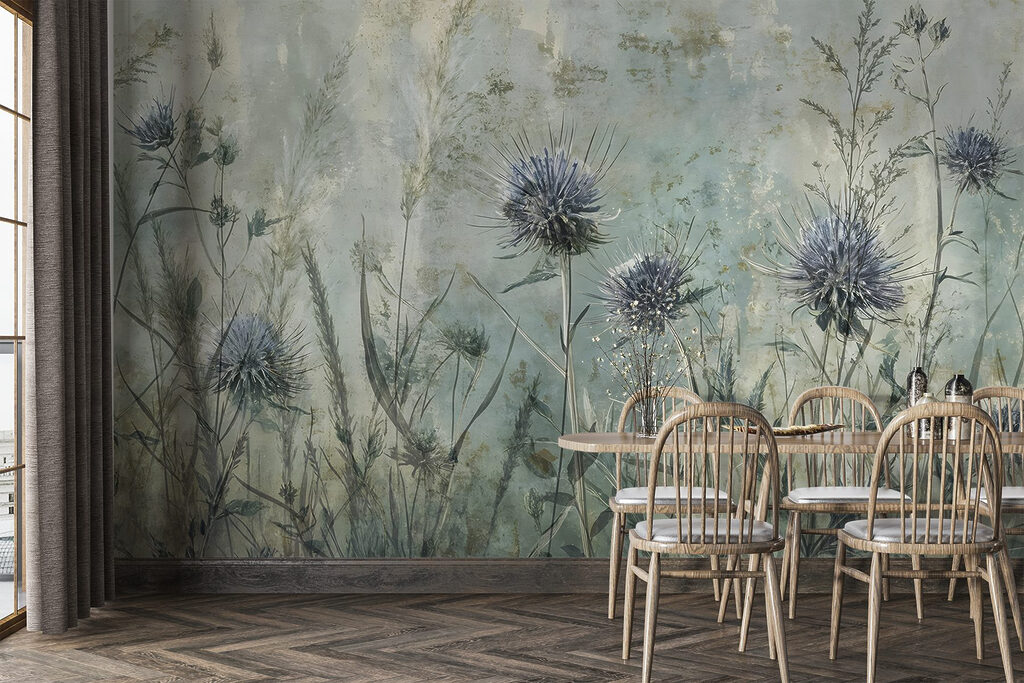 Cardos en prado verde — interior 5