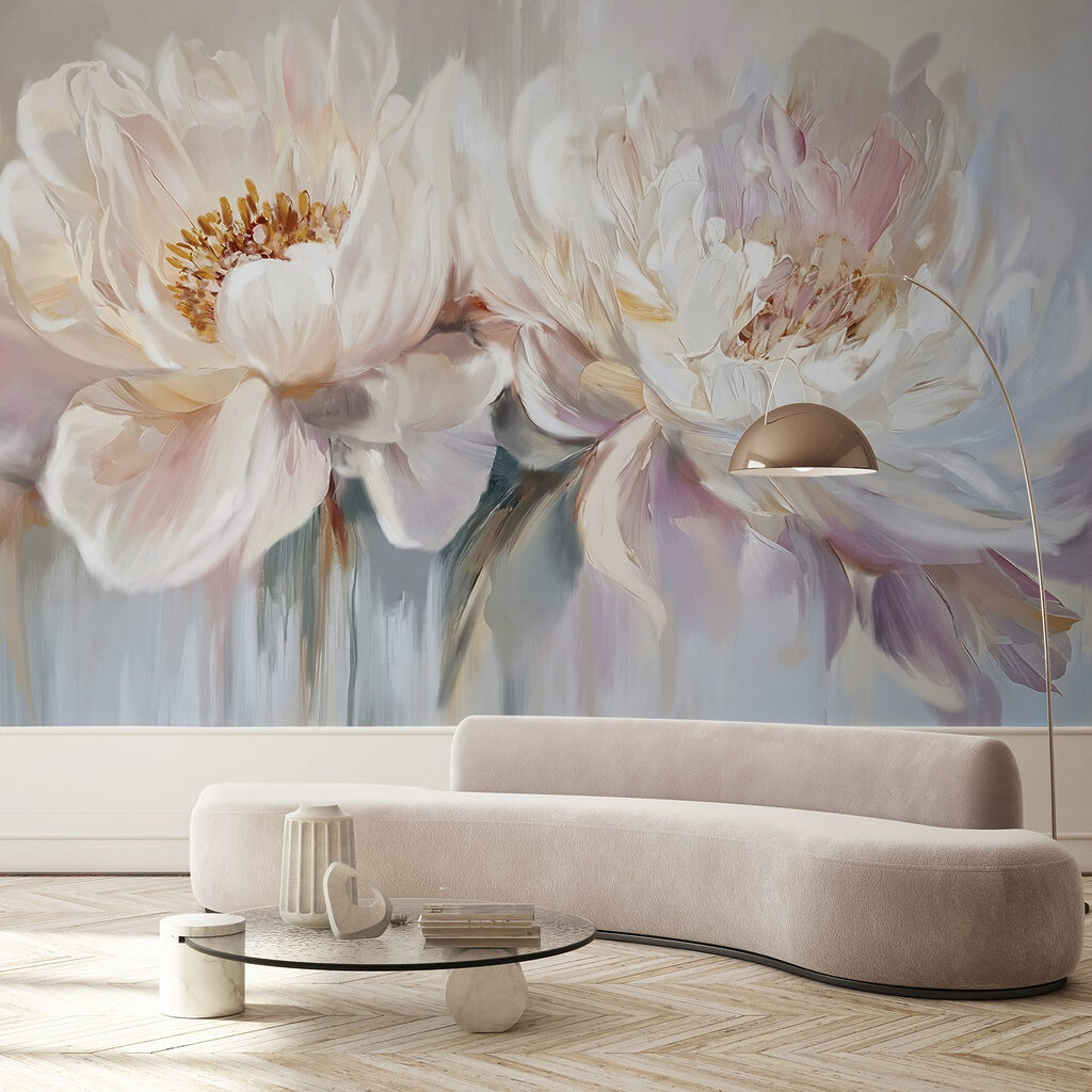 Peonías blancas en pastel — interior 4