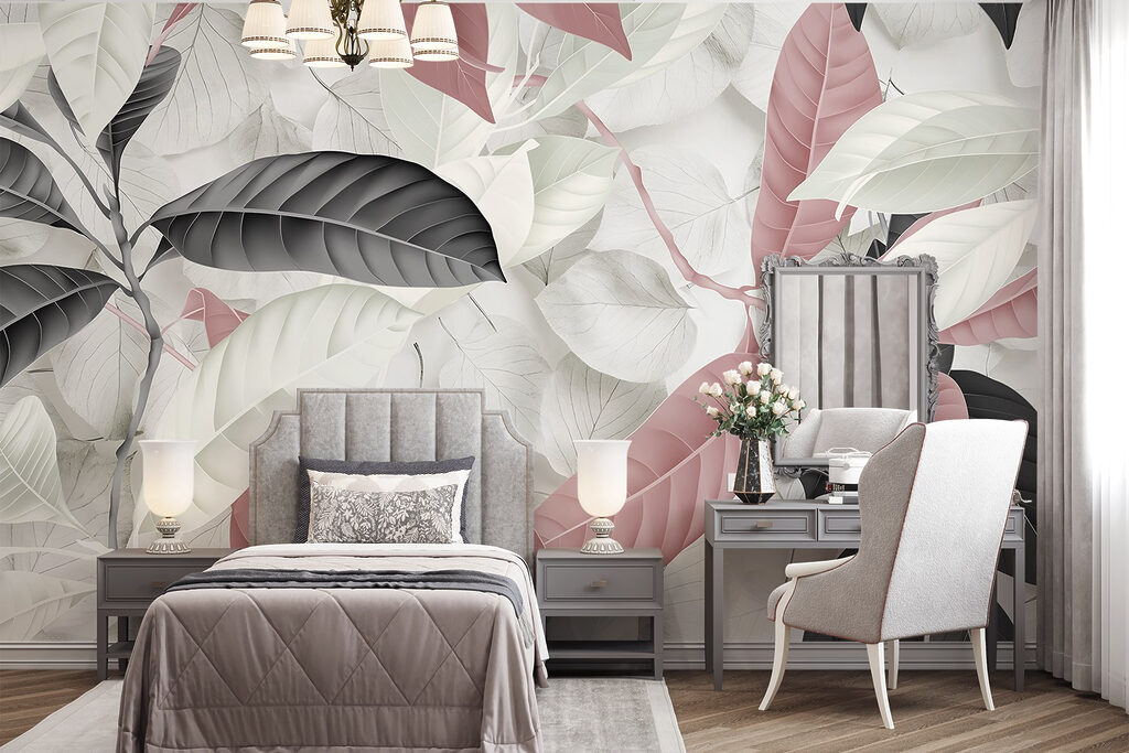 Hojas grandes superpuestas — interior 1