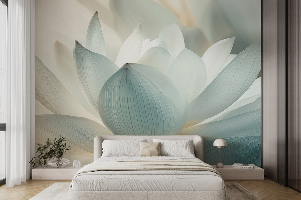 Loto azul de cerca — interior 3