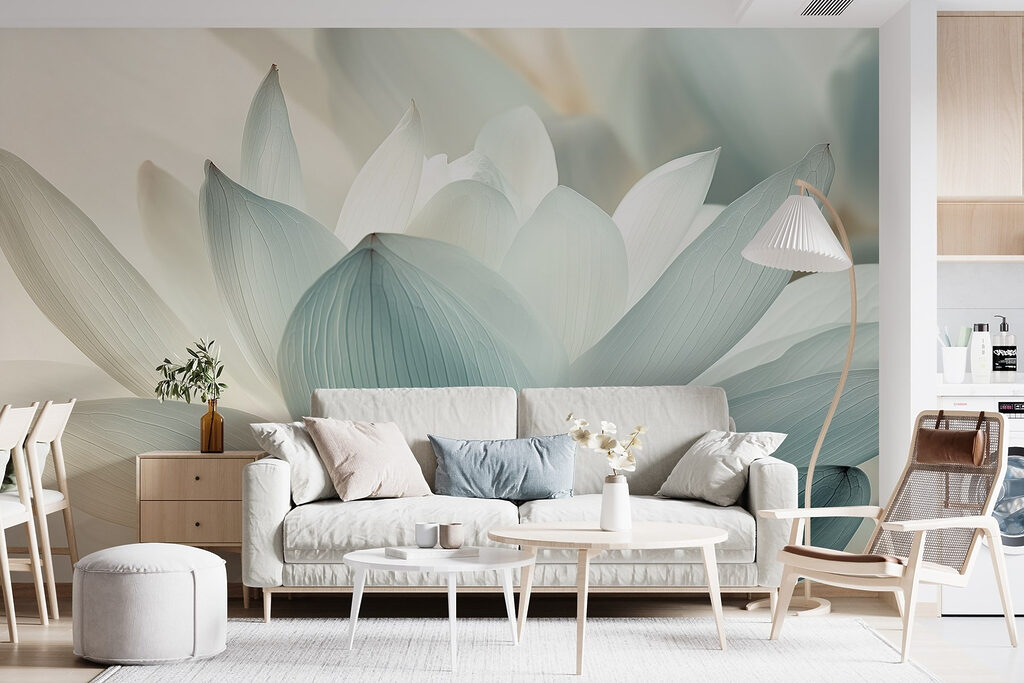 Loto azul de cerca — interior 5