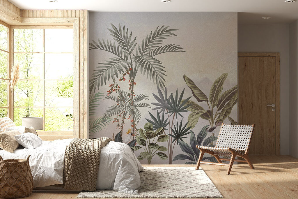 Jardín tropical con palmeras — interior 3