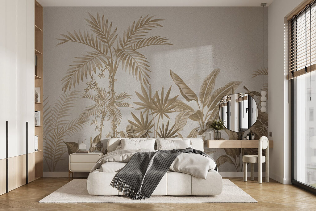 Jardín tropical con palmeras — interior 1