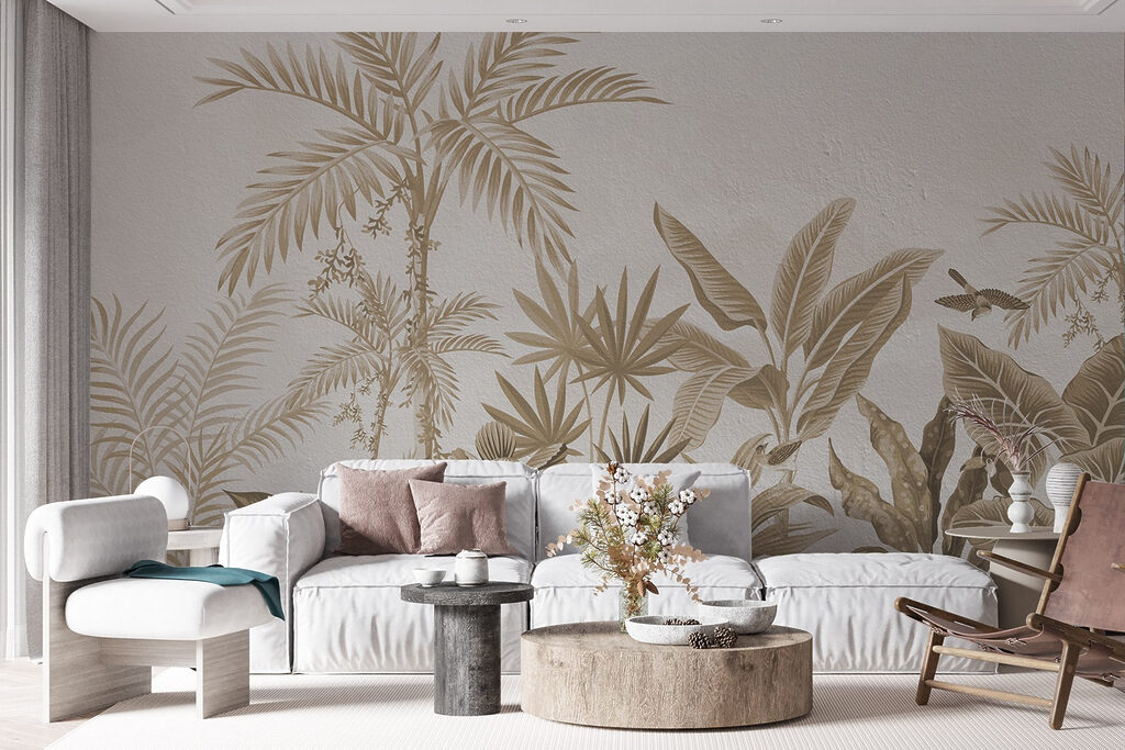 Jardín tropical con palmeras — interior 4