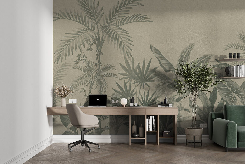 Jardín tropical con palmeras — interior 3