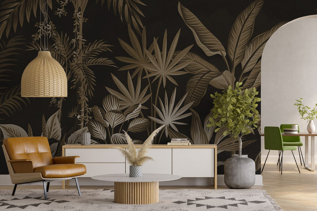 Jardín tropical con palmeras — interior 4