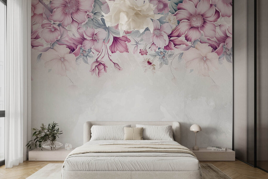 Bordes de flores rosas — interior 2