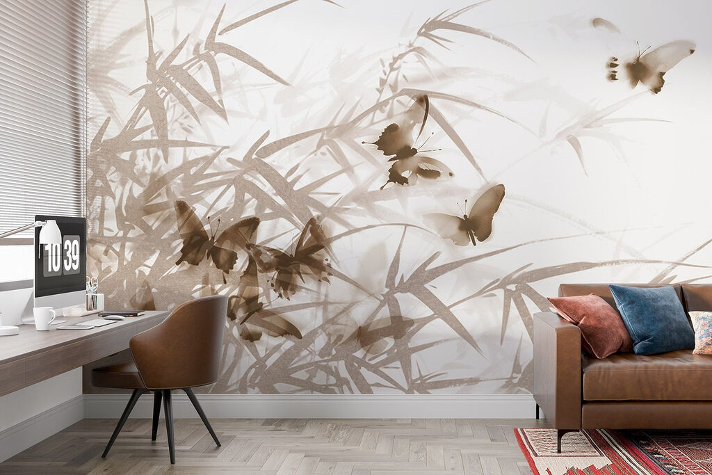 Mariposas entre bambú — interior 5