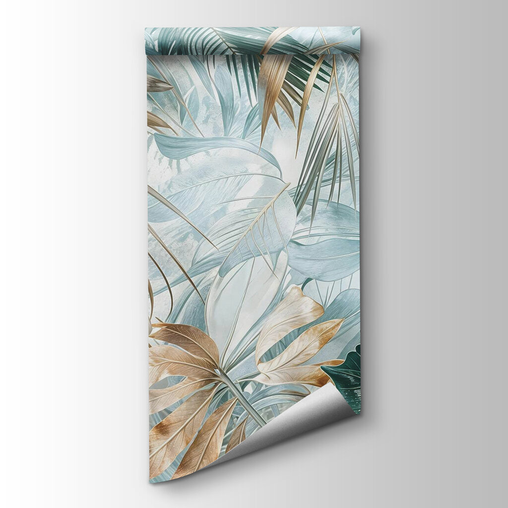 Hojas de palmera turquesa — vista del producto