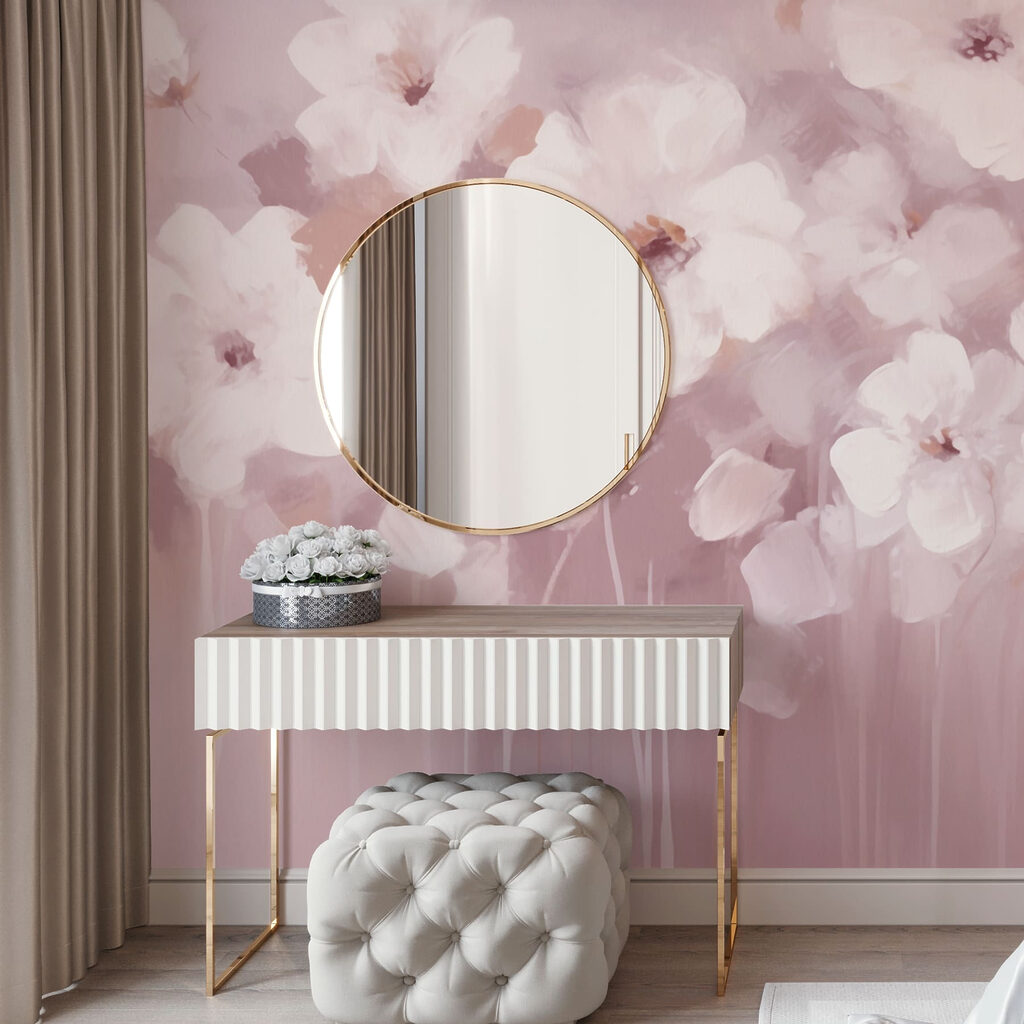 Flores suaves sobre beige — interior 1