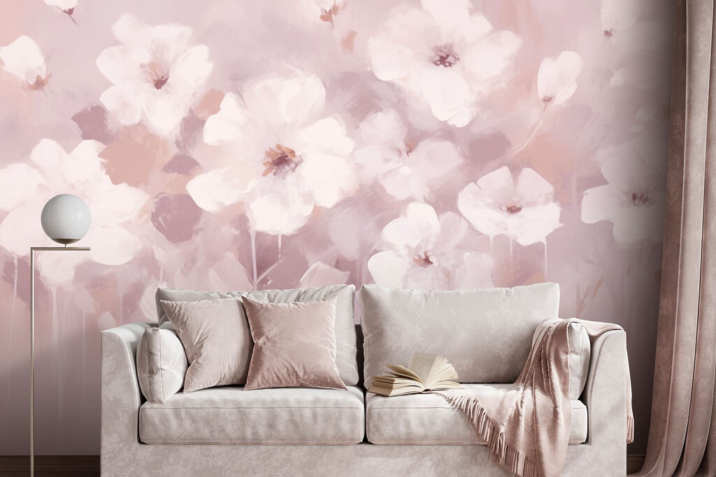 Flores suaves sobre beige — interior 2