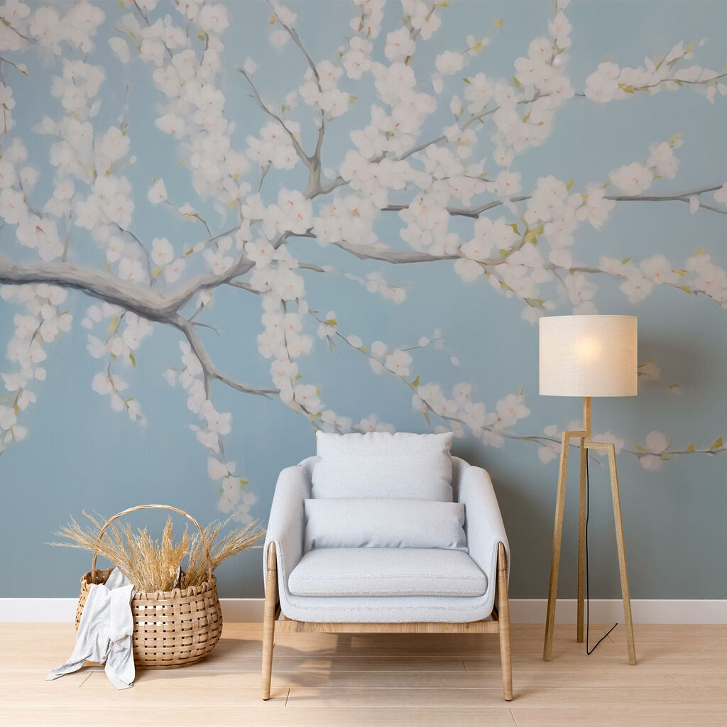 Rama con flores blancas — interior 1