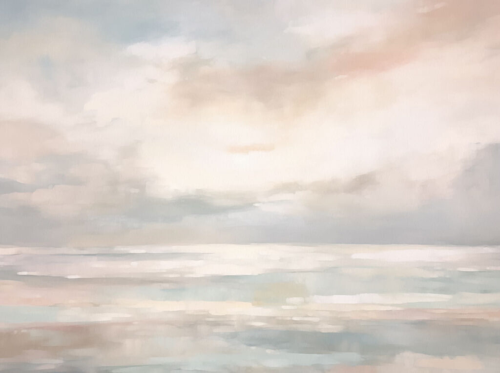 Cielo pintado en calma — diseño completo