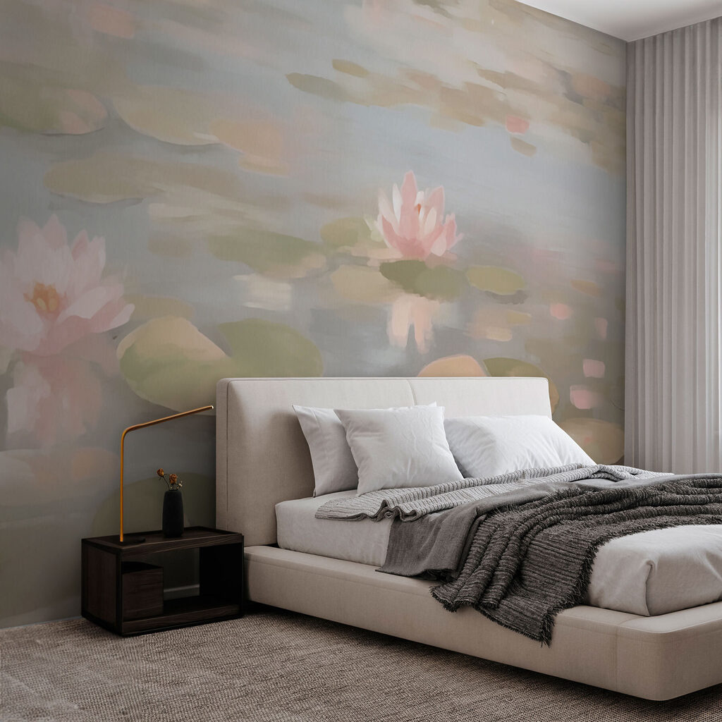 Nenúfares rosas sobre agua — interior 2