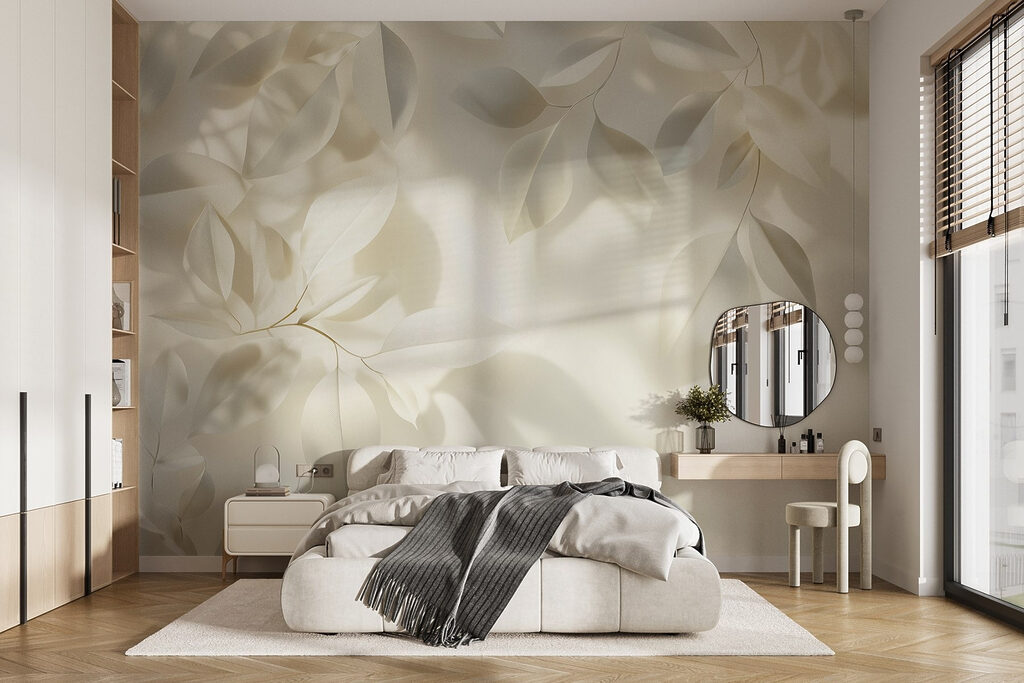 Hojas blancas con sombras — interior 1