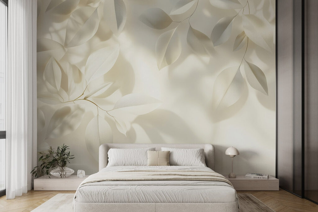 Hojas blancas con sombras — interior 2