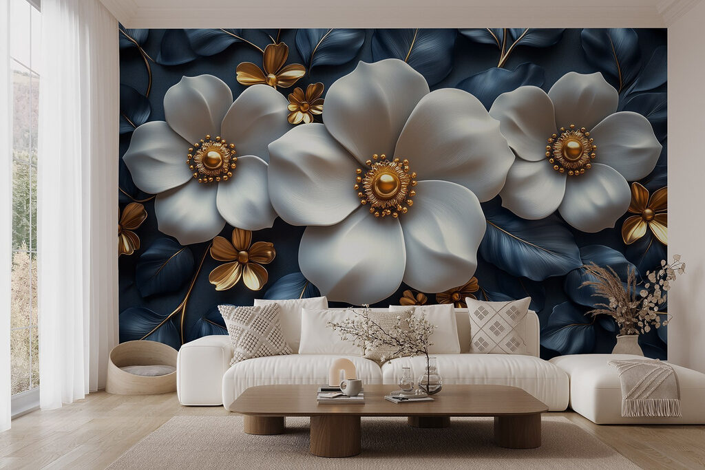 Flores en curvas fluidas — interior 3