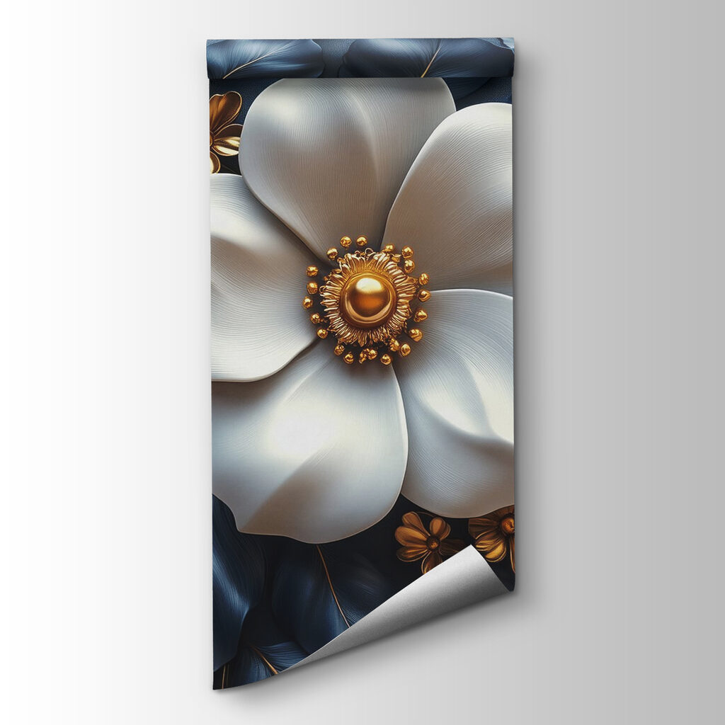 Flores en curvas fluidas — vista del producto