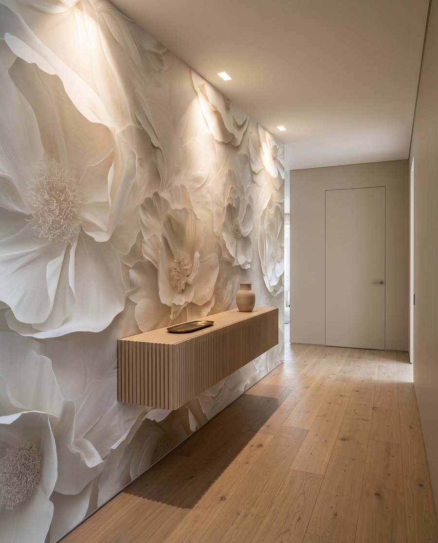 Flores crema en olas — interior 4