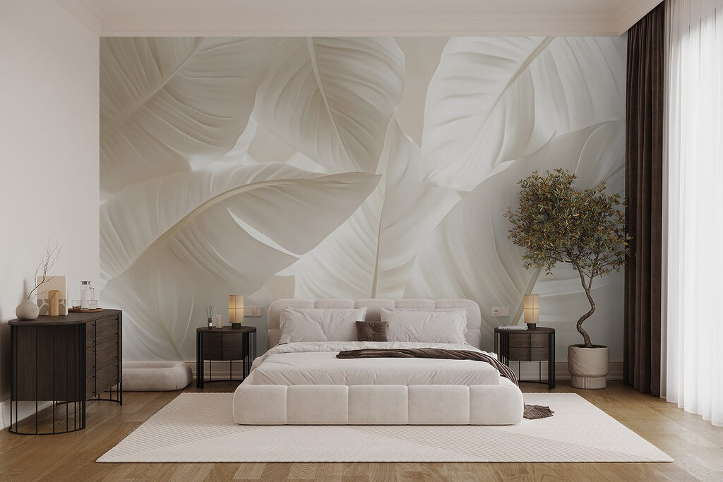 Luz entre hojas blancas — interior 1