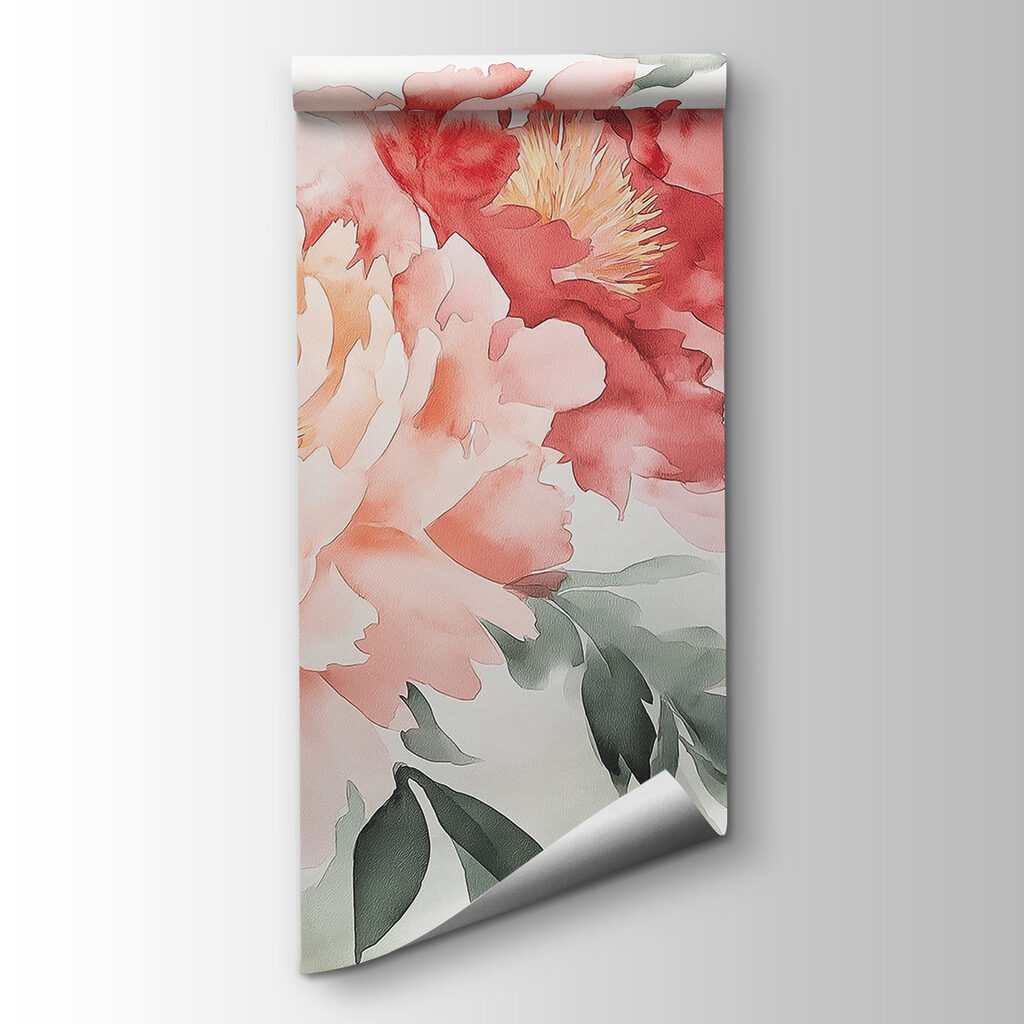 Flores rosas en acuarela — vista del producto
