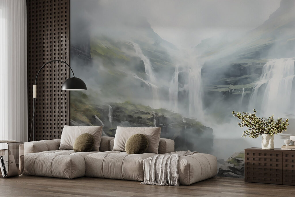 Cascada sobre rocas grises — interior 2