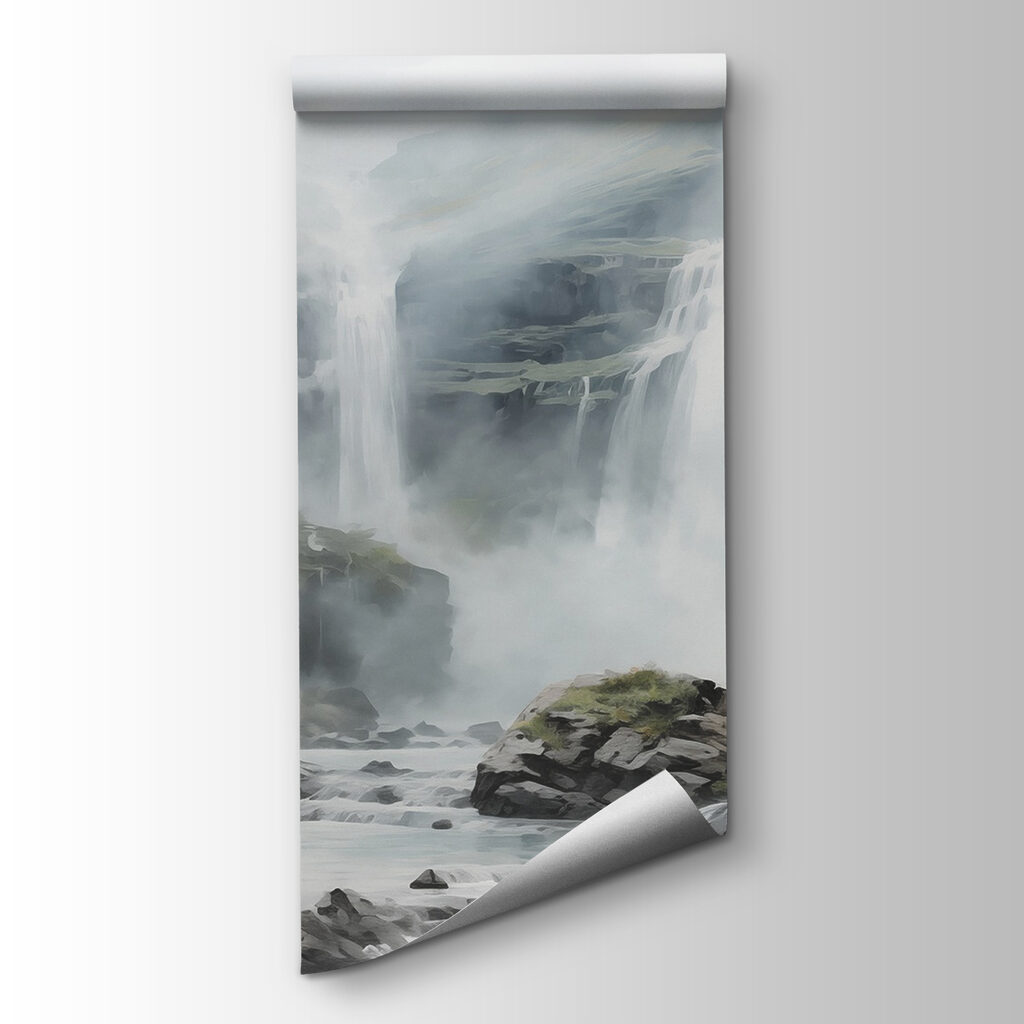 Cascada sobre rocas grises — vista del producto