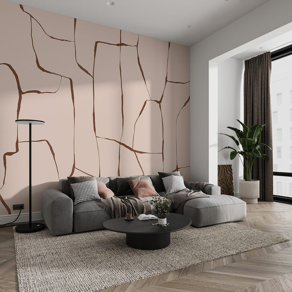 Líneas quebradas como grietas — interior 4