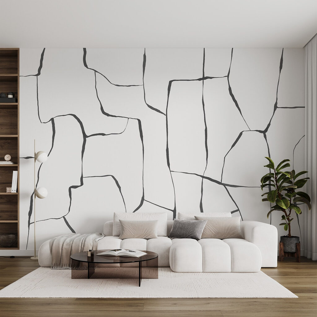 Líneas quebradas como grietas — interior 2