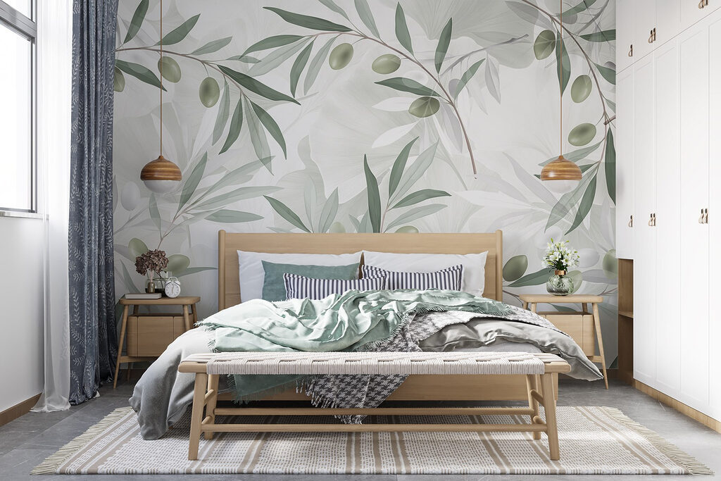 Ramas de olivo estampadas — interior 1