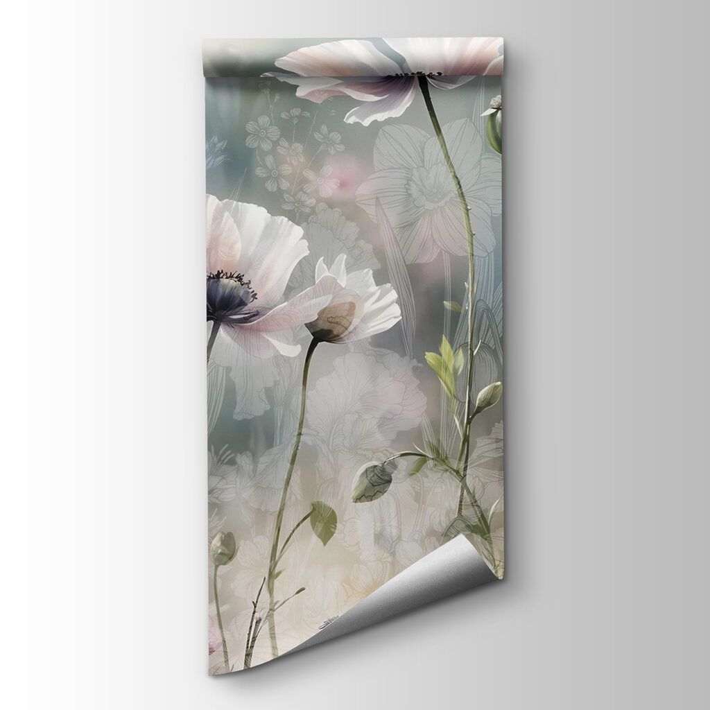 Flores blancas al amanecer — vista del producto